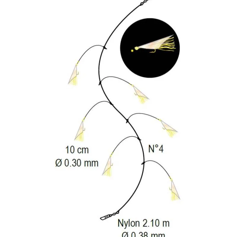 Flashmer Lignes Montées^Bas De Ligne Golden Flasher