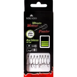 Mikado Feeder|Cages Feeder^Bas De Ligne Montée With Spike Barbless Hooks
