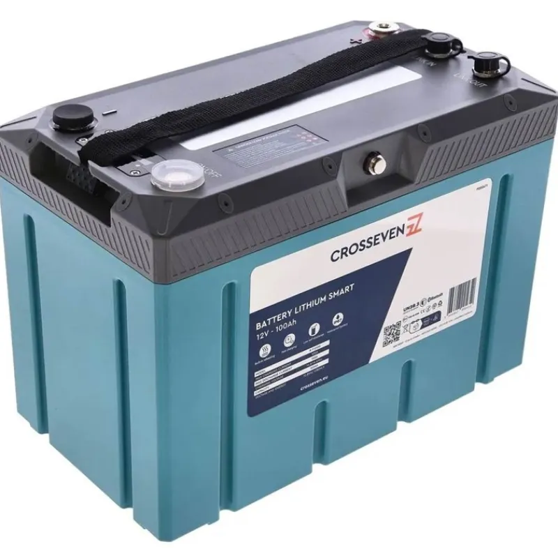 CROSSEVEN Batteries & Chargeurs^Batterie Lithium Lifepo4 12V100amp Ip67 Avec Bluetooth Intégré Et Communication