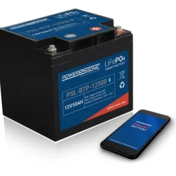 Batterie Lithium Power Sonic Lifepo4 Power Sonic 12V 50Ah Avec Bluetooth Intégré
