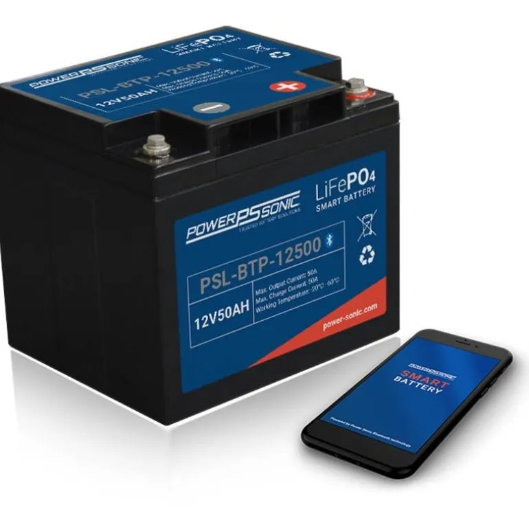 Batterie Lithium Power Sonic Lifepo4 Power Sonic 12V 50Ah Avec Bluetooth Intégré