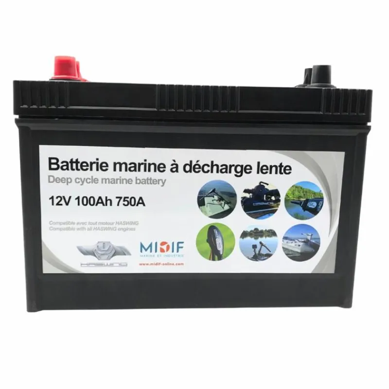 Haswing Batteries & Chargeurs^Batterie Marine 12V 100Ah 750A Double Bornes