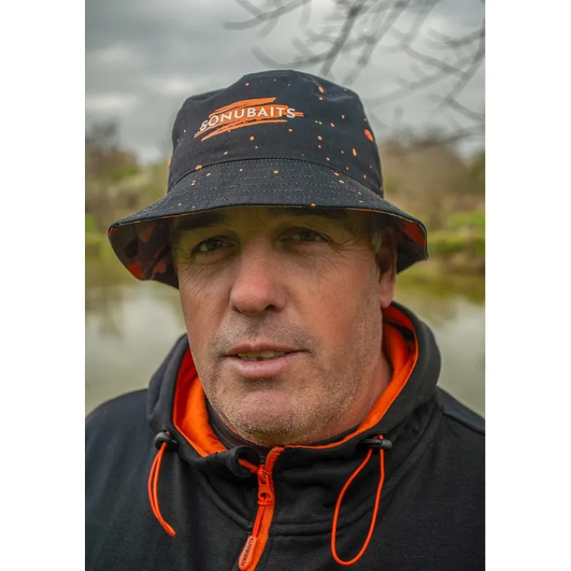 Sonubaits Casquettes, Visières & Chapeaux^Bob Bucket Hat Réversible - Noir/Orange