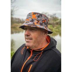 Sonubaits Casquettes, Visières & Chapeaux^Bob Bucket Hat Réversible - Noir/Orange