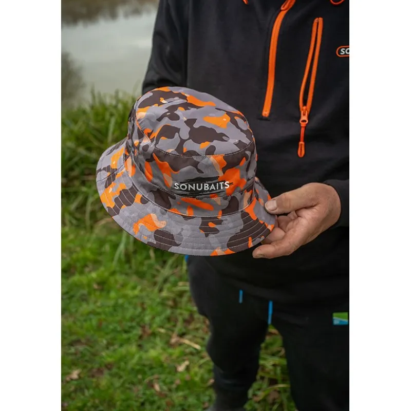 Sonubaits Casquettes, Visières & Chapeaux^Bob Bucket Hat Réversible - Noir/Orange