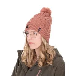Fox Bonnets, Tours De Cou & Gants^Bonnet Ladies Knitted Bobble - Rose