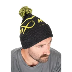 Fox Matrix Bonnets, Tours De Cou & Gants^Bonnet Lime & Grey Bobble Hat - Gris