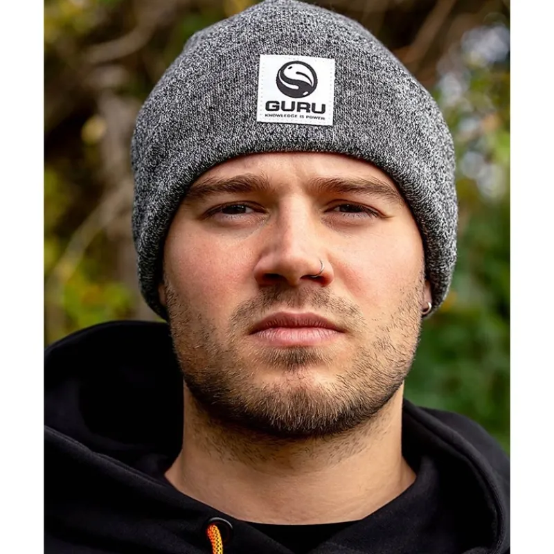 Guru Bonnets, Tours De Cou & Gants^Bonnet Homme Patch Beanie - Gris