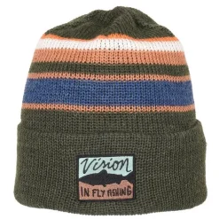Bonnet Homme Vision Merino Beanie Stripe - Kaki