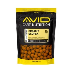 Bouillette Avid Carp Creamy Scopex Boilies
