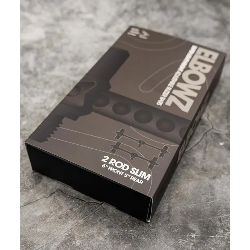 One More Cast Rod Pods – Supports^Buzz Bar Elbowz Black Anodised Aluminium