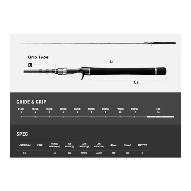 Canne Casting Tailwalk Outback Nc624mh