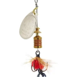 Mepps Leurres Truite^Cuiller Tournante Aglia Argent Mouche Rouge