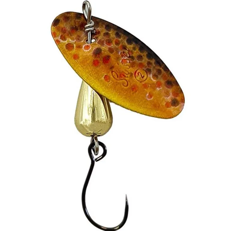 Suissex Leurres Truite^Cuiller Tournante Cicada Nk Argent Points Noirs