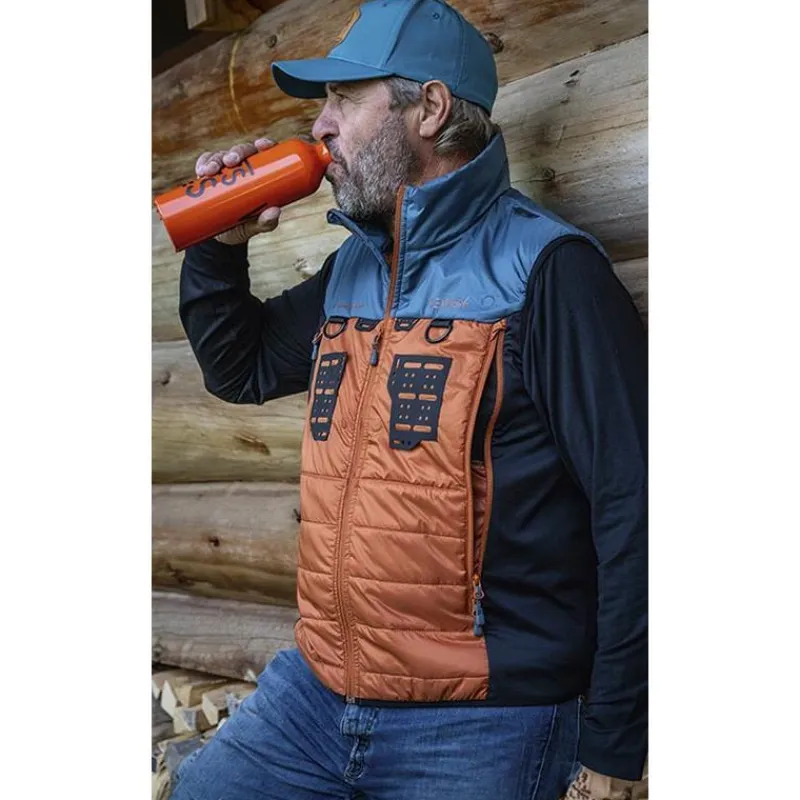 Devaux Vestes De Pêche^Doudoune Homme Trek'fly - Orange/Bleu