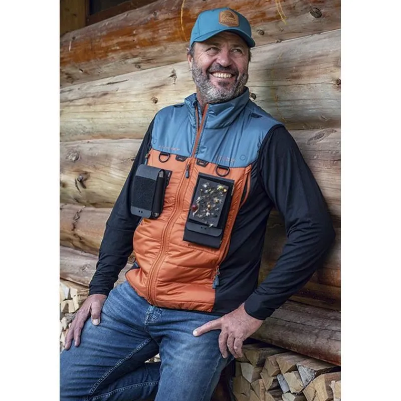 Devaux Vestes De Pêche^Doudoune Homme Trek'fly - Orange/Bleu