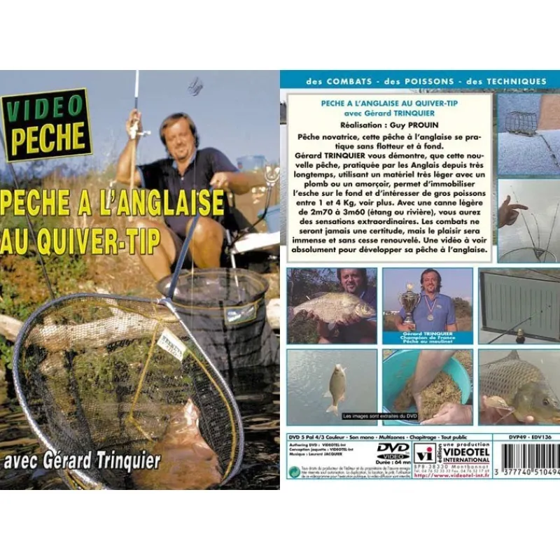 Vidéotel Cadeaux & Décoration|Cadeaux & Décoration^Dvd - Peche À L'anglaise Au Quiver-Tip Avec Gerard Trinquier