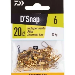 Daiwa Montage Ligne^Emerillon Agrafe Indispensable Mer - Par 20