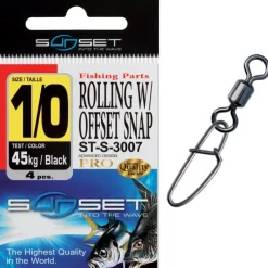 Sunset Montage Ligne^Emerillon Agrafe Mer Rolling W / Offset Snap St-S-3007 - Pack