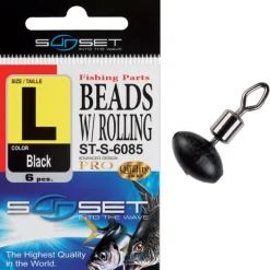 Sunset Montage Ligne^Emerillon Rotatif Mer Beads W / Rolling St-S-6085 - Par 6