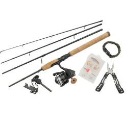 Abu Garcia Ensembles Carnassier^Ensemble Spinning Diplomat Wilderness Survival 4Pc Combo
