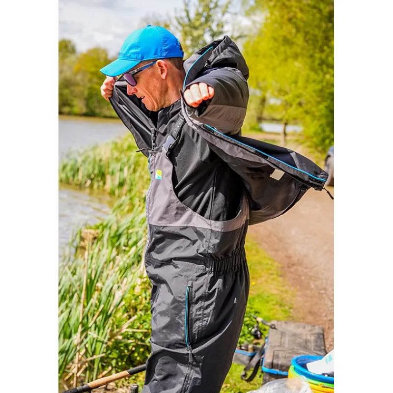 Preston Innovations Vestes De Pêche^Ensemble Veste Et Salopette Homme Df Lite Suit - Noir/Gris