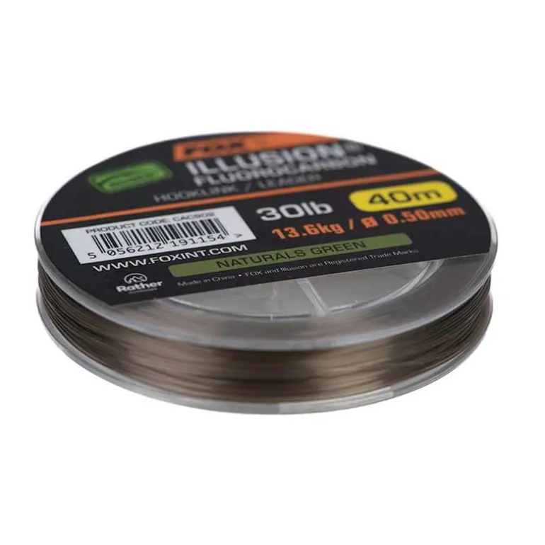 Fluorocarbone Fox Illusion Fluorocarbon Hooklink/Leader - 40M