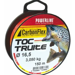 Powerline Fils Truite^Fluorocarbone Carbonflex Truite Toc - Orange/Jaune - 150M
