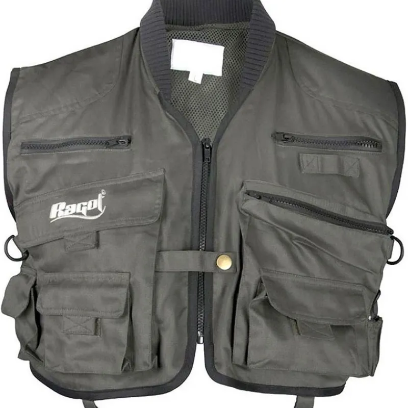 Ragot Gilets & Chest Packs^Gilet De Pêche Court 12 Poches - Kaki