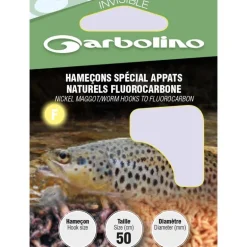 Hamecon Monte Garbolino Special Appats Naturels Fluorocarbone - Par 10