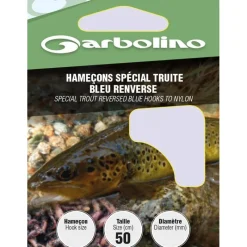 Garbolino Petit Matériel^Hamecon Monte Special Truite Bleu Renverse - Par 10