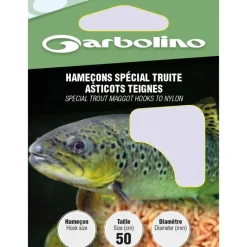Garbolino Petit Matériel^Hamecon Monte Special Truite Asticots Teignes - Par 10
