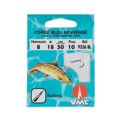 Hamecon Monte Truite Vmc Forge Bleu Renverse 9336 Bl - Par 10