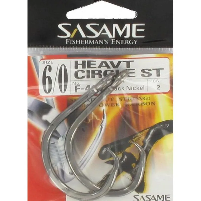 Sasame Hameçons^Hamecon Heavy Circle Black Nickel Hook