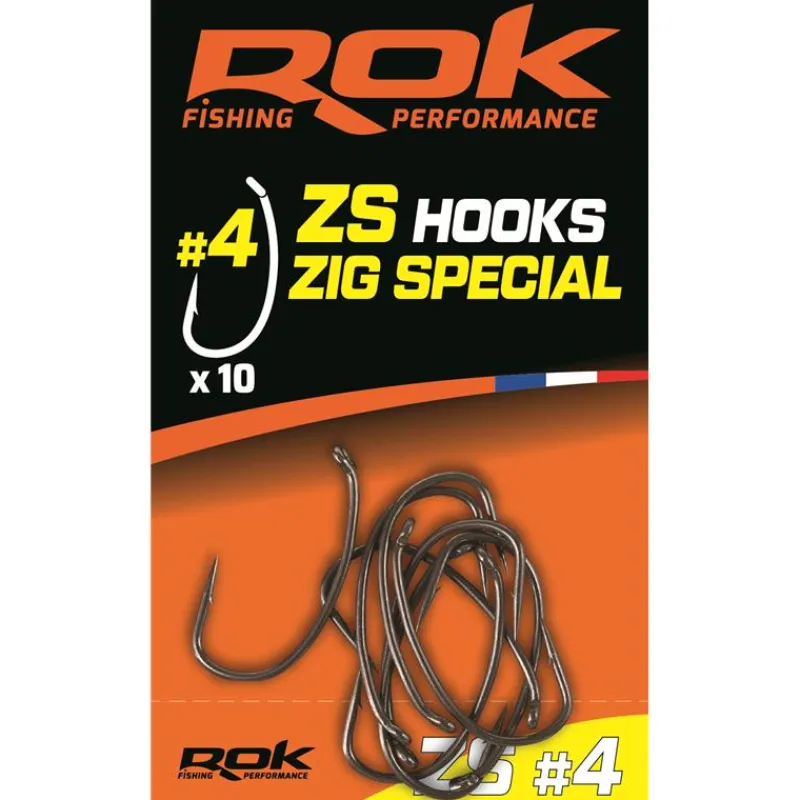 Rok Fishing Montages Carpe^Hamecon Simple Zig Special - Par 10