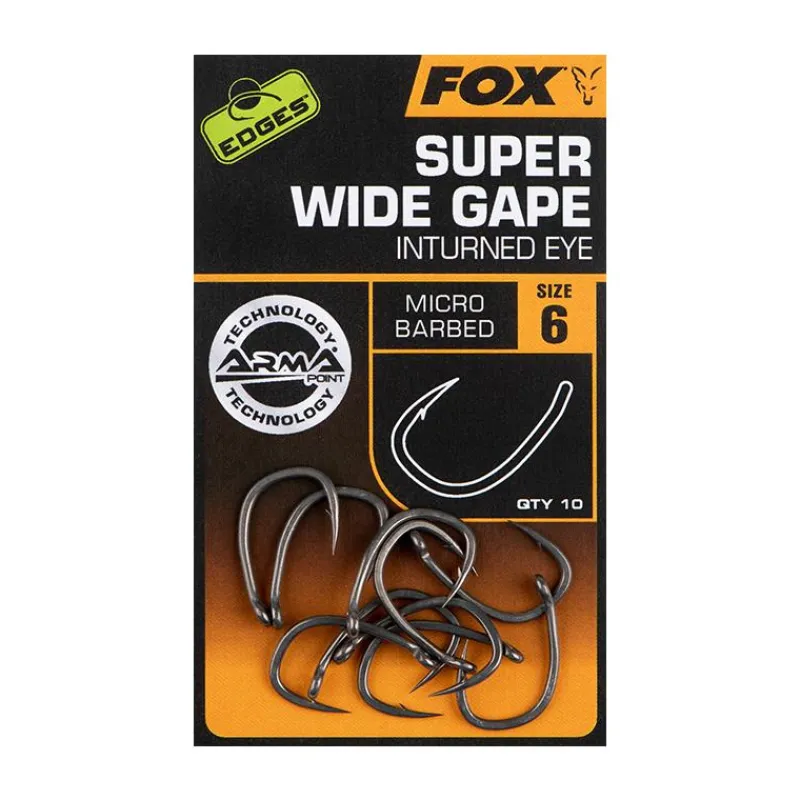Fox Montages Carpe^Hameçon Carpe Edges Super Wide Gape (In-Turned Eye)