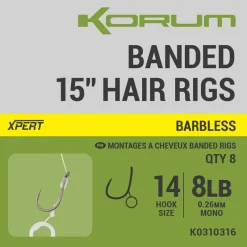 Korum Feeder^Hameçon Monté Barbless Hair Rigs