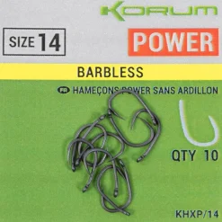 Korum Feeder^Hameçon Simple Xpert Power Barbless Hooks