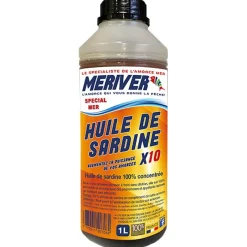 Meriver Appâts Naturels - Amorces^Huile De Sardine 100% Concentre X10