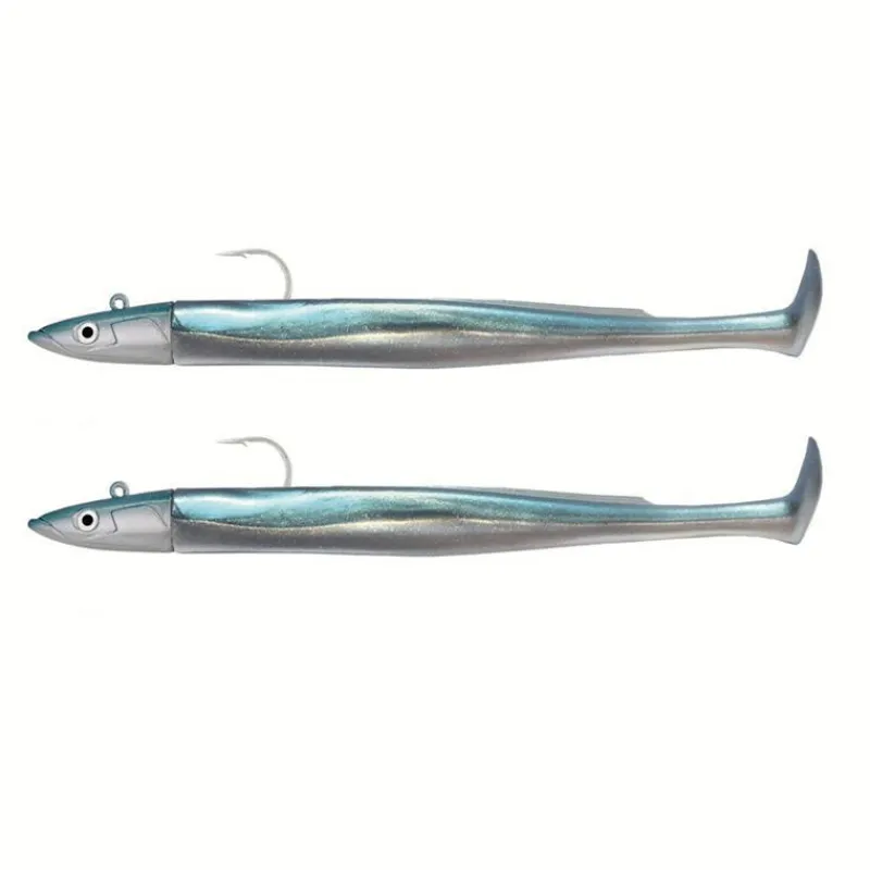 Fiiish Leurres Mer^Kit Leurre Souple Arme Double Combo Crazy Paddle Tail 100 + Tête Plombée Off Shore