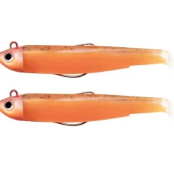 Fiiish Leurres Mer^Kit Leurre Souple Arme Double Combo Black Minnow 105 + Tete Plombee Search