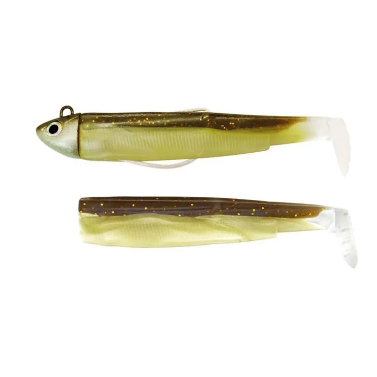 Kit Leurre Souple Arme Fiiish Combo Black Minnow 120 + Tete Plombee Search