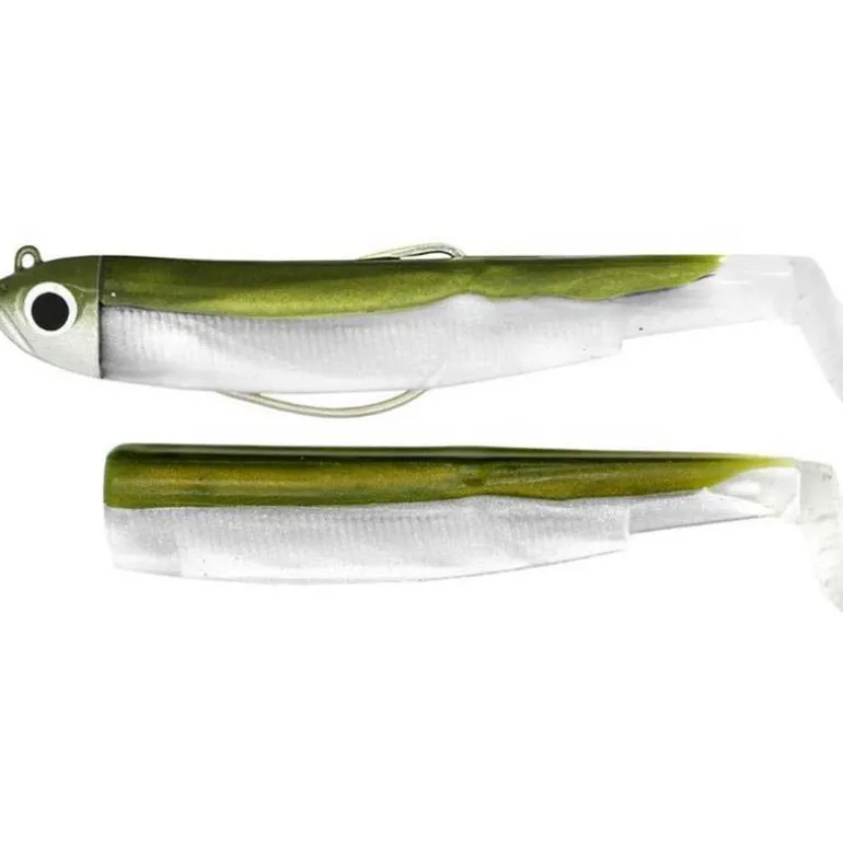 Kit Leurre Souple Arme Fiiish Combo Black Minnow 70 + Tete Plombee Shore