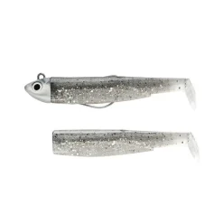 Fiiish Leurres Mer^Kit Leurre Souple Armé Combo Black Minnow 105 + Tête Plombée Search