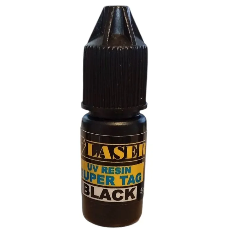 Vesuna Accessoires Mouche|Fly Tying^Laser Resin Uv Fast Thick Clear Uv Super Tag Rouge / Orange Fluo / Noir