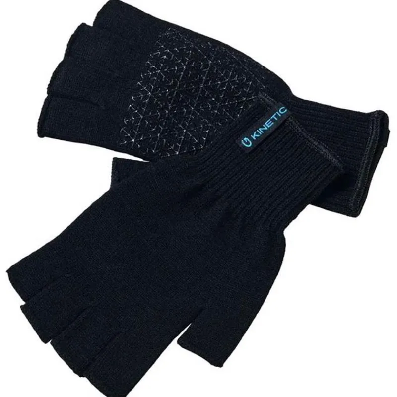 Kinetic Bonnets, Tours De Cou & Gants^Mitaines Merino Wool Half Finger Glove - Noir