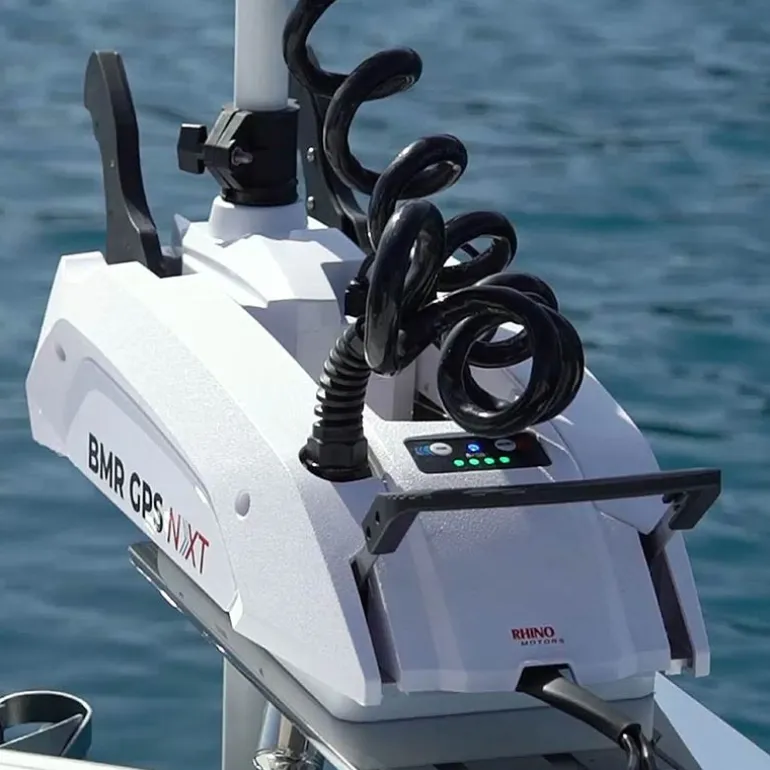 Moteur Électrique Rhino Bmr Gps Nxt 65Longshaft 12V ElectricOutboard Motor White