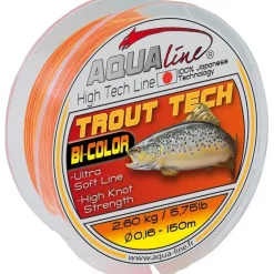 Aqualine Fils Truite^Nylon Trout Tech Jaune Fluo