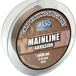 Asso Fils - Tresses Carpe^Nylon Carpe Mainline Abrasion 1000M - Marron