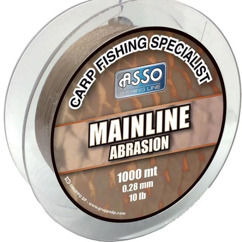 Asso Fils - Tresses Carpe^Nylon Carpe Mainline Abrasion 1000M - Marron